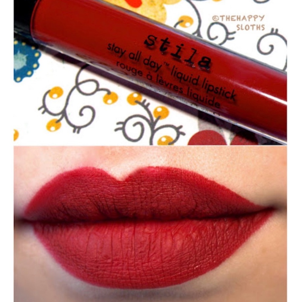 Stila FIERY Red Liquid Lipstick - Vibrant Red Finish - Picture 4 of 5